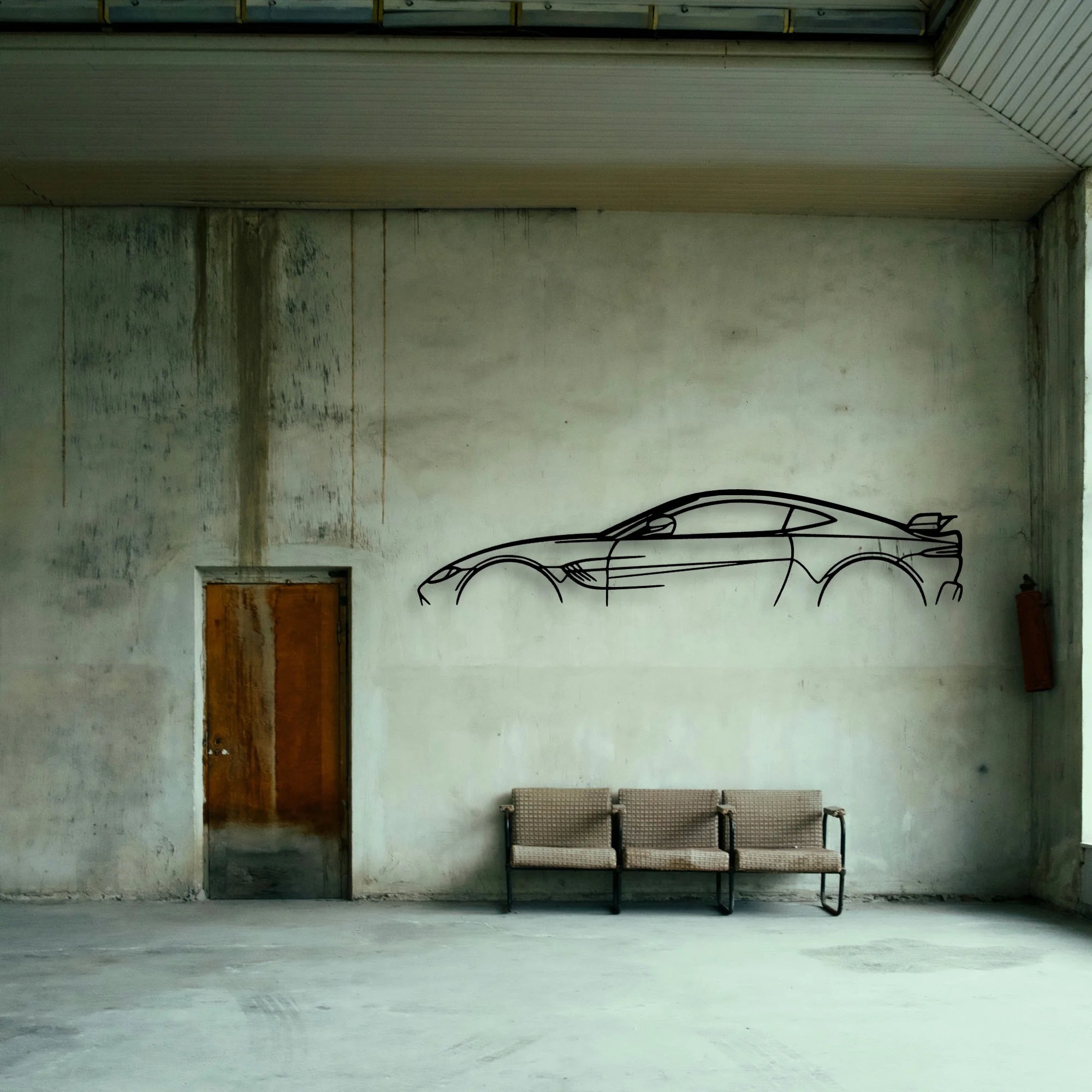 Aston Vantage F1 Edition Classic Silhouette Metal Wall Art - Tinvibe