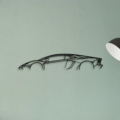 Aventador Classic Silhouette Metal Wall Art - Tinvibe