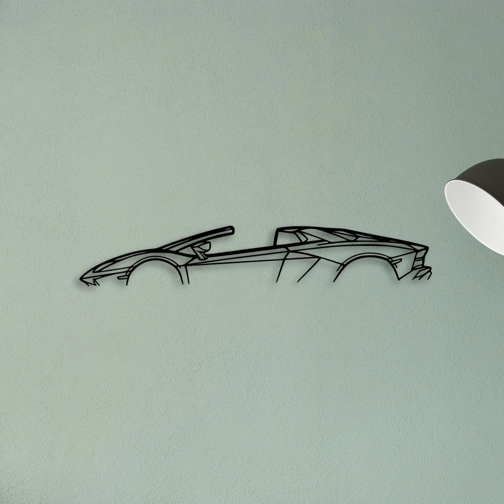 Aventador Roadster 2019 Classic Silhouette Metal Wall Art - Tinvibe