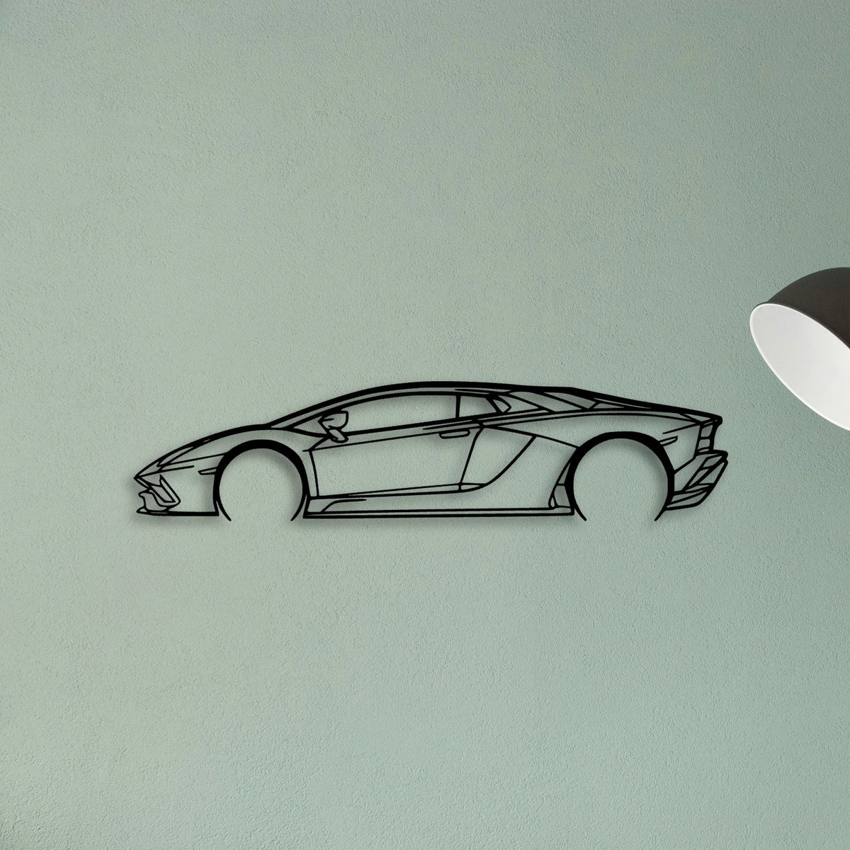 Aventador S Classic Silhouette Metal Wall Art - Tinvibe