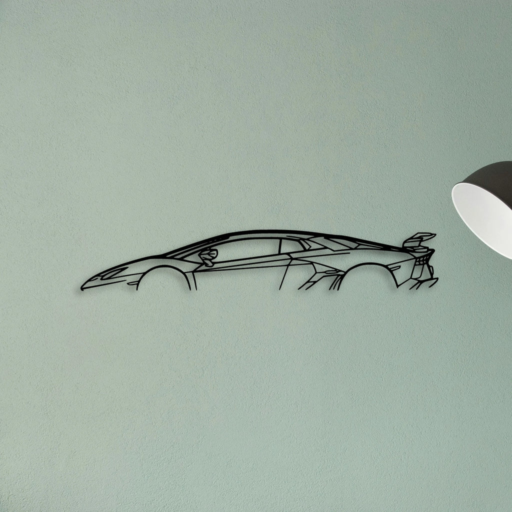 Aventador SVJ Classic Silhouette Metal Wall Art - Tinvibe
