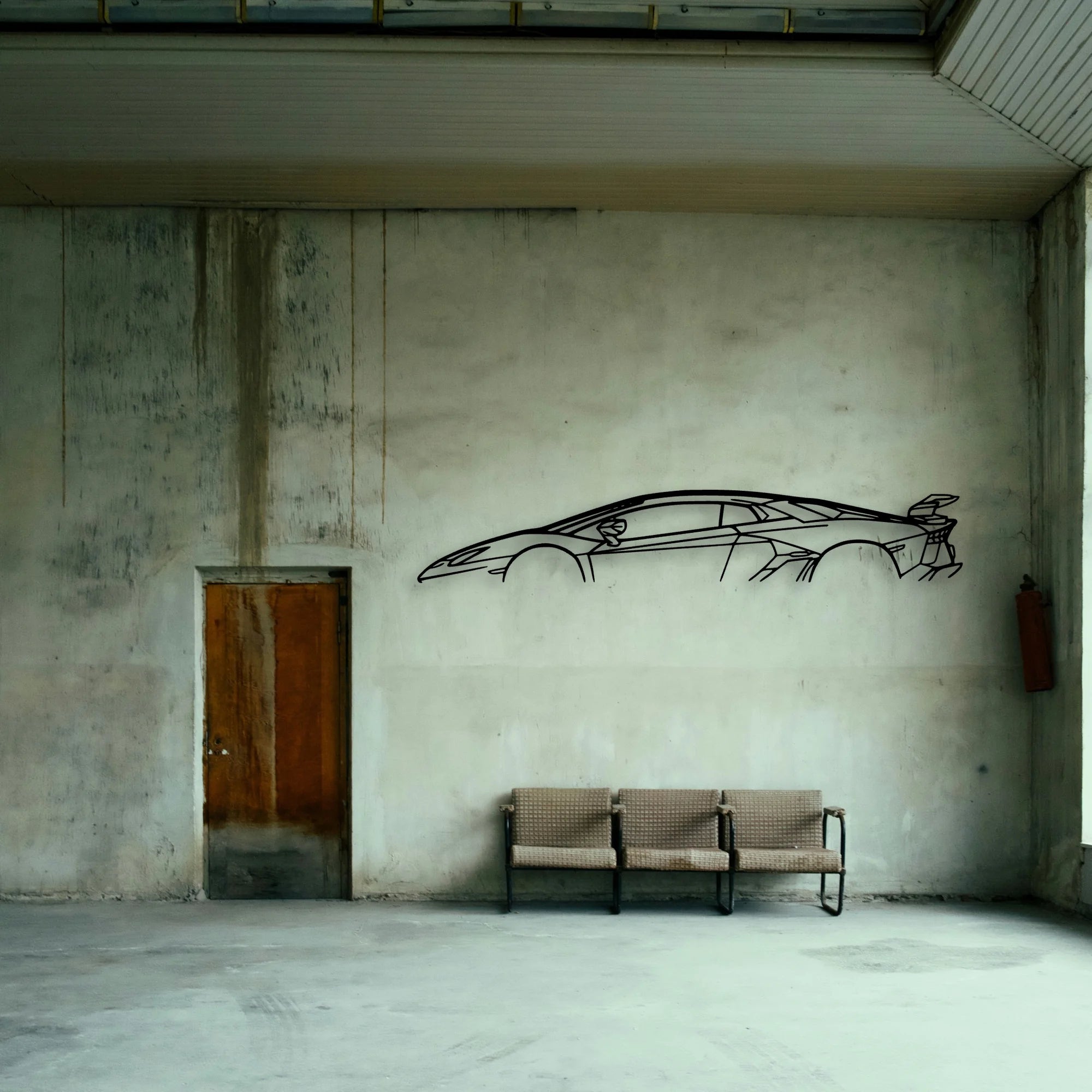 Aventador SVJ Classic Silhouette Metal Wall Art - Tinvibe