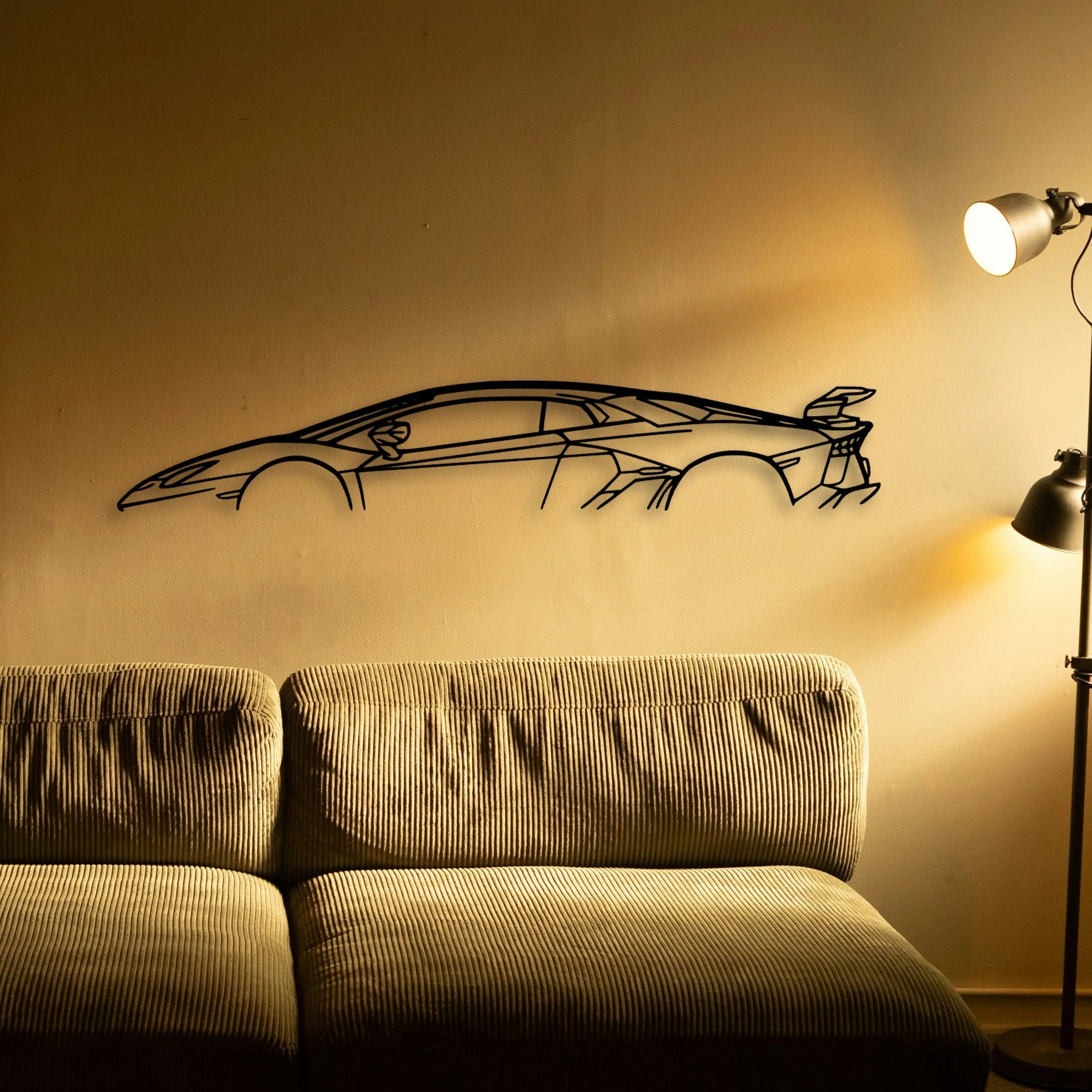 Aventador SVJ Classic Silhouette Metal Wall Art - Tinvibe