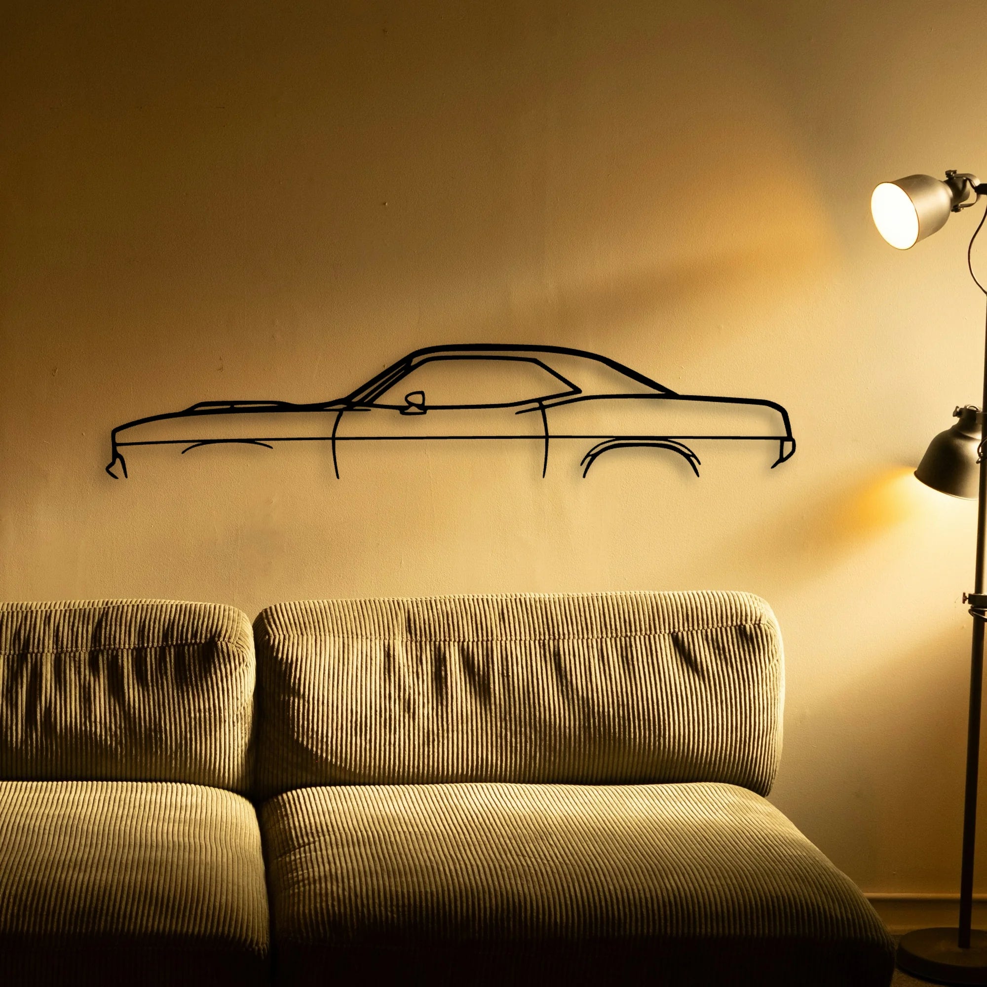 Barracuda 1970 Classic Silhouette Metal Wall Art - Tinvibe