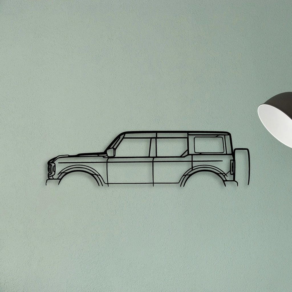 Bronco Classic Silhouette Metal Wall Art - Tinvibe