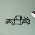 Bronco 1971 2 Classic Silhouette Metal Wall Art - Tinvibe