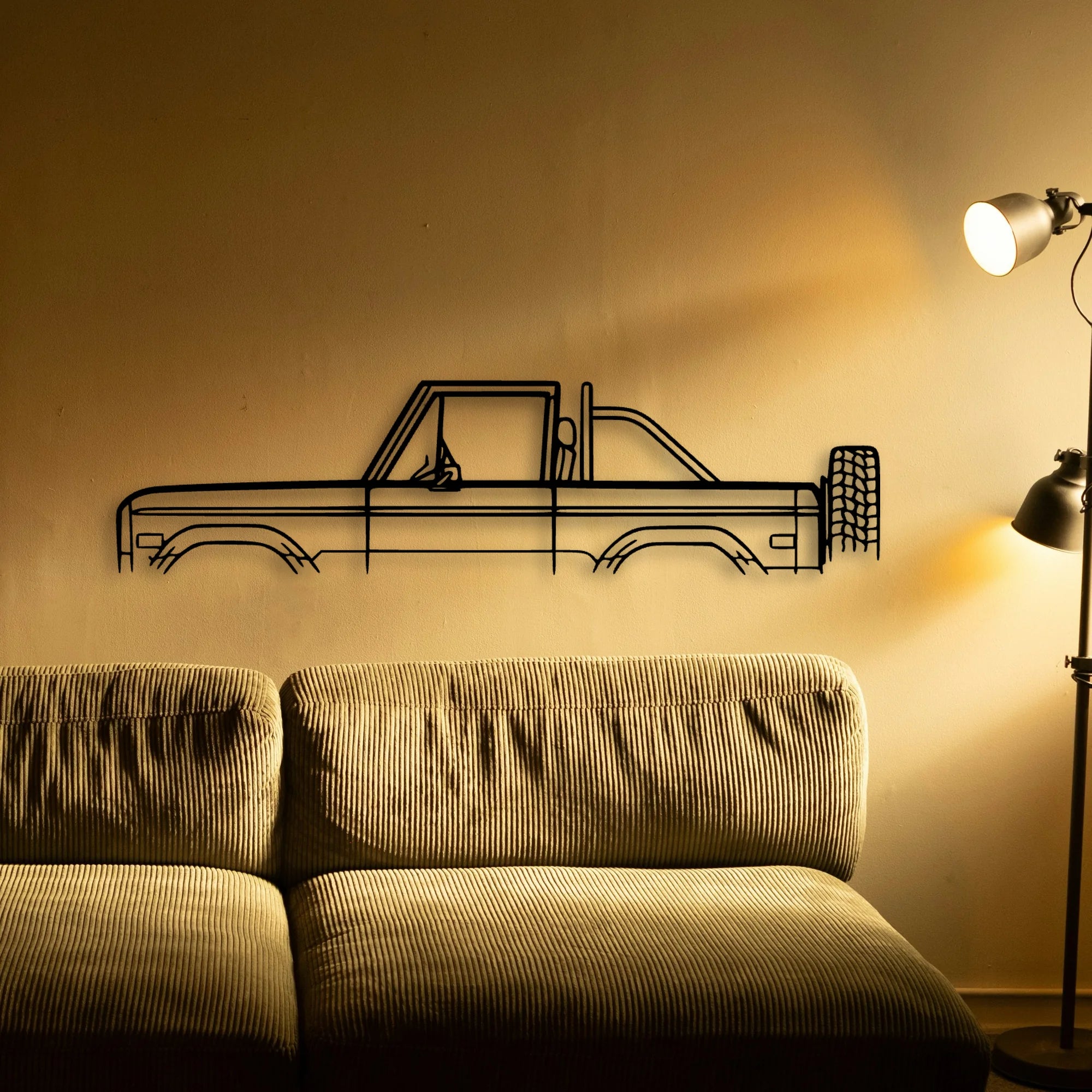 Bronco 1973 Classic Silhouette Metal Wall Art - Tinvibe