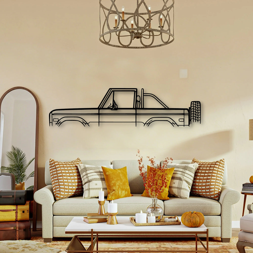 Bronco 1973 Classic Silhouette Metal Wall Art - Tinvibe