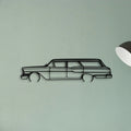 Brookwood Wagon 1958 Classic Silhouette Metal Wall Art - Tinvibe