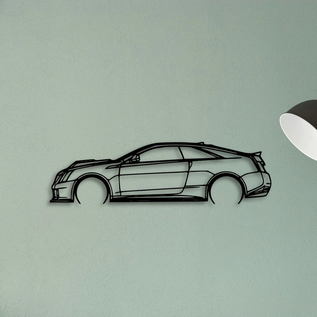 C V Coupe 2011 Classic Silhouette Metal Wall Art - Tinvibe