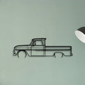 C10 1966 Classic Silhouette Metal Wall Art - Tinvibe
