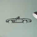 C2 Convertible 1966 Classic Silhouette Metal Wall Art - Tinvibe