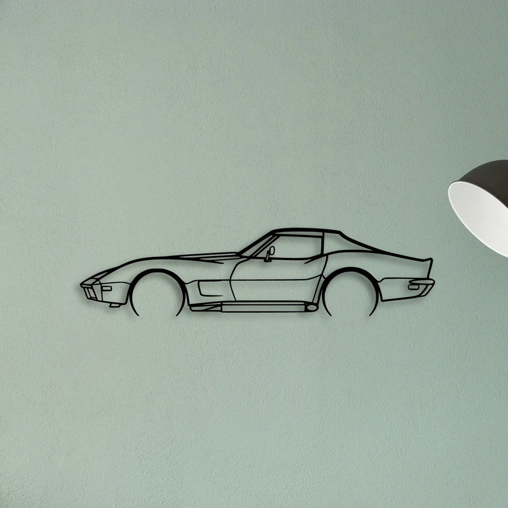 C3 1973 Classic Silhouette Metal Wall Art - Tinvibe