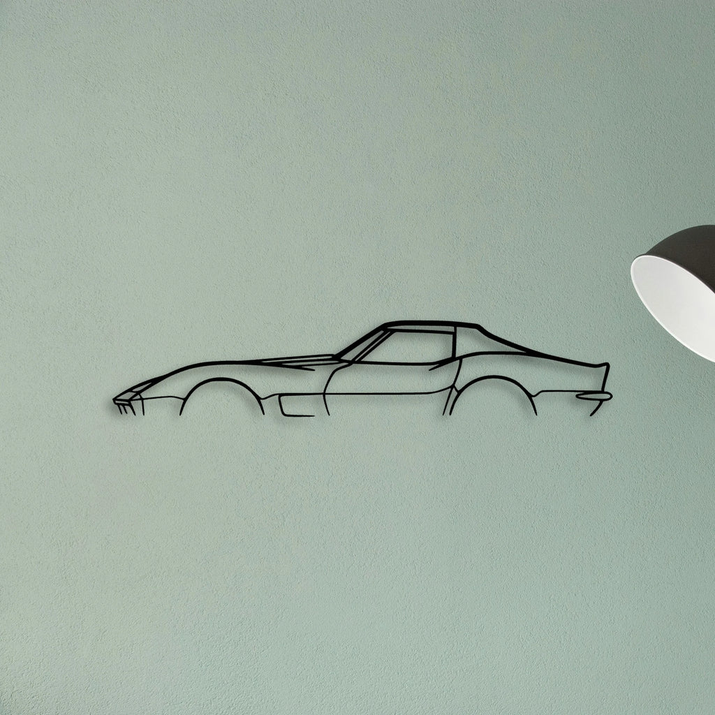 C3 L48 1973 Classic Silhouette Metal Wall Art - Tinvibe