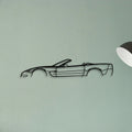 C5 Cabrio 2002 Classic Silhouette Metal Wall Art - Tinvibe