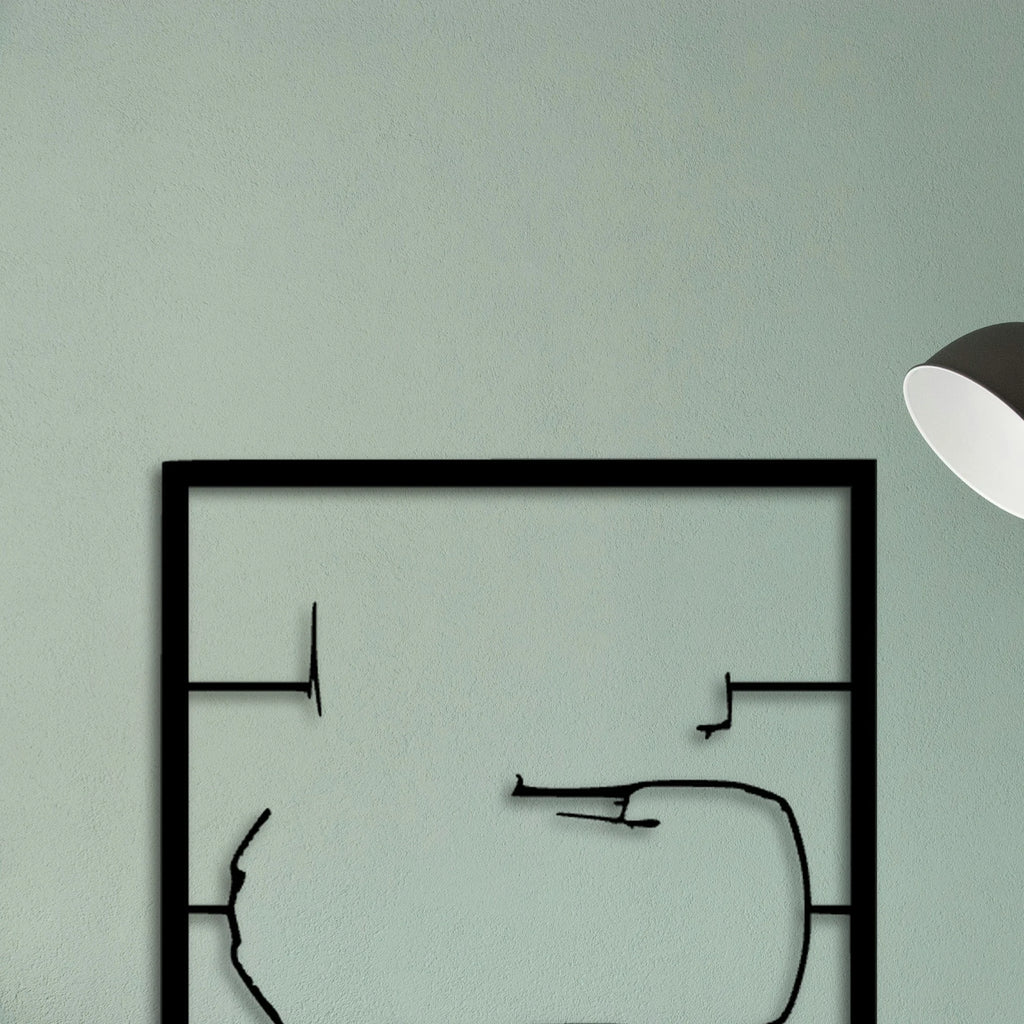 C7 Frame Classic Silhouette Metal Wall Art - Tinvibe