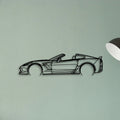 C7 Z06 TOP OFF 2 Classic Silhouette Metal Wall Art - Tinvibe