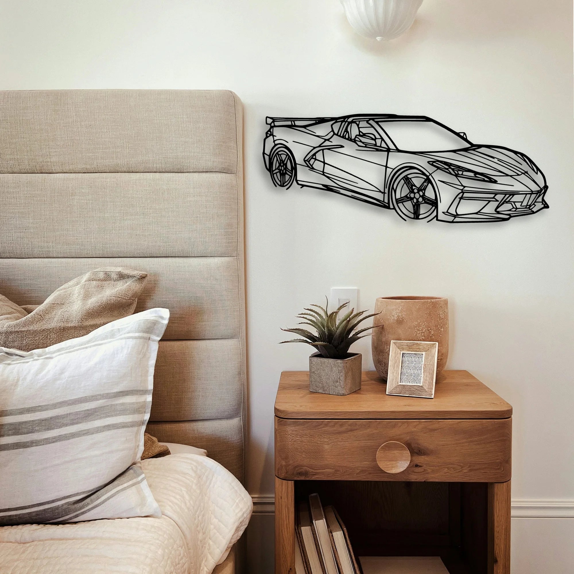 C8 HTC Angle Classic Silhouette Metal Wall Art - Tinvibe