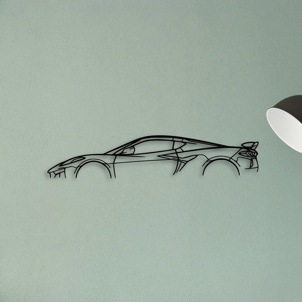 C8 Z06 Classic Silhouette Metal Wall Art - Tinvibe