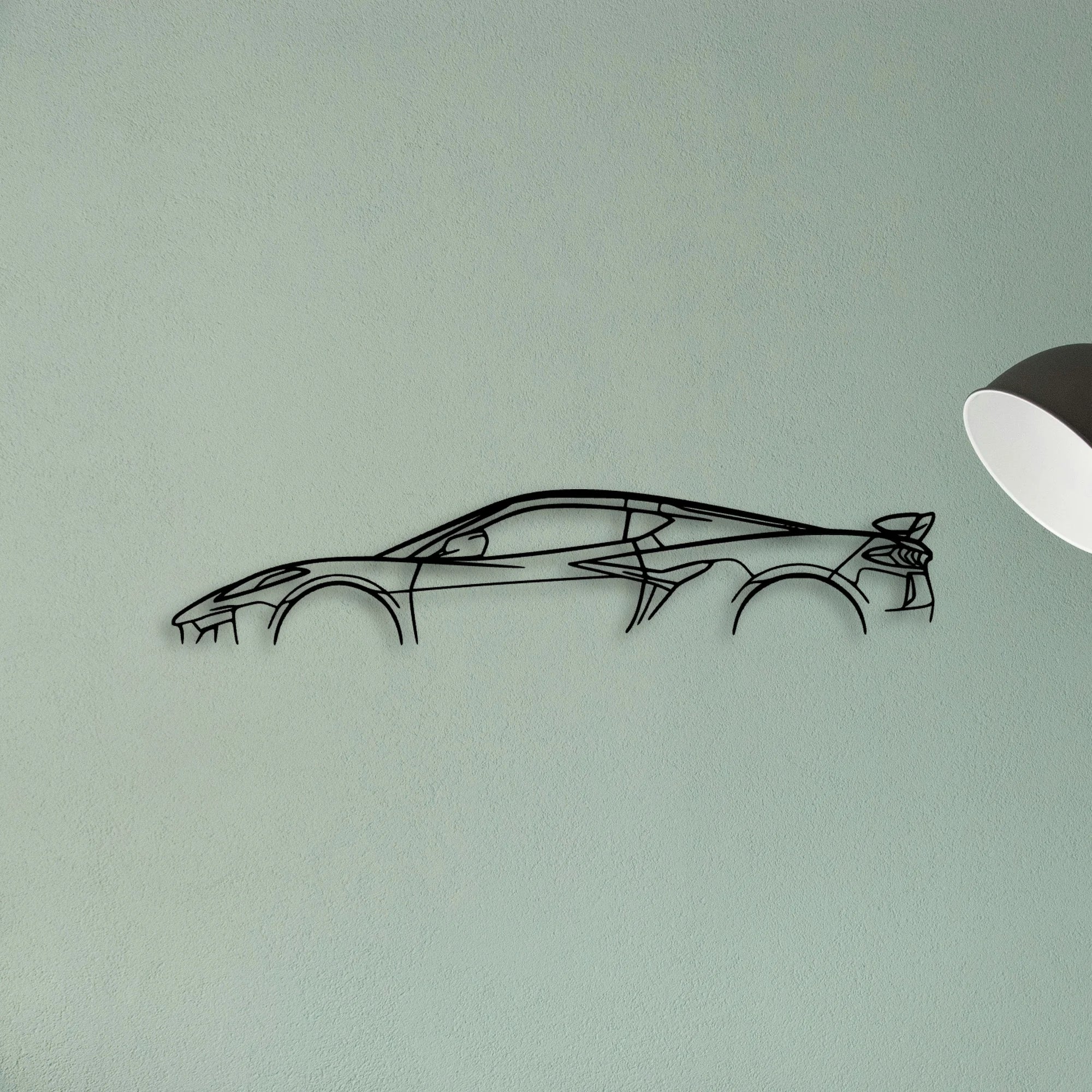 C8 Z06 Classic Silhouette Metal Wall Art - Tinvibe