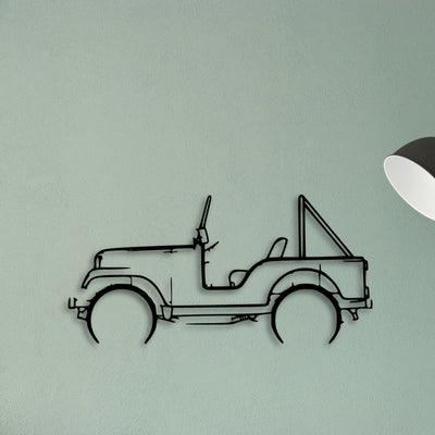 CJ5 1969 Classic Silhouette Metal Wall Art - Tinvibe