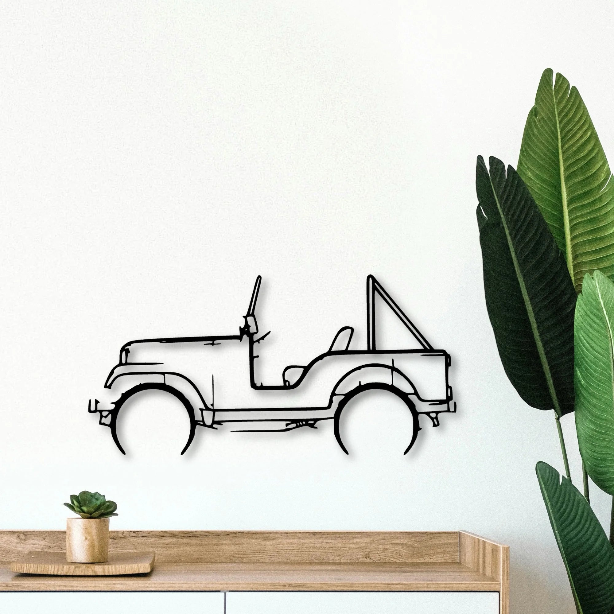 CJ5 1969 Classic Silhouette Metal Wall Art - Tinvibe