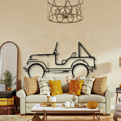 CJ5 1969 Classic Silhouette Metal Wall Art - Tinvibe