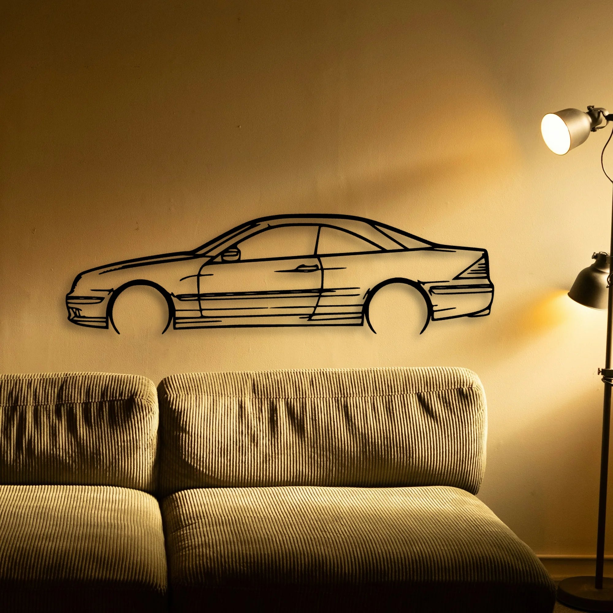 CL55 AMG 2004 Classic Silhouette Metal Wall Art - Tinvibe