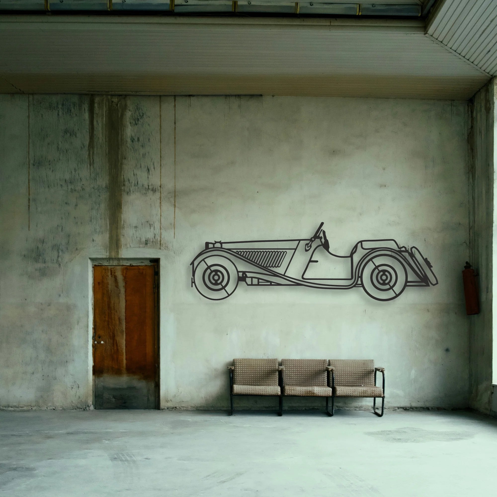 CLASSIC CAR Classic Silhouette Metal Wall Art - Tinvibe