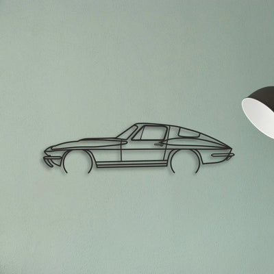 CORVETTE Classic Silhouette Metal Wall Art - Tinvibe