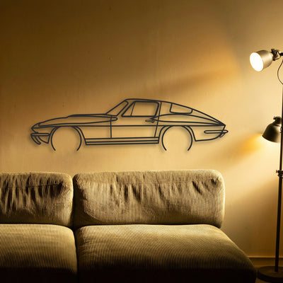 CORVETTE Classic Silhouette Metal Wall Art - Tinvibe