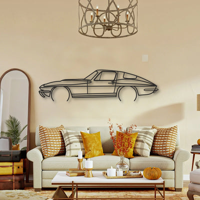 CORVETTE Classic Silhouette Metal Wall Art - Tinvibe