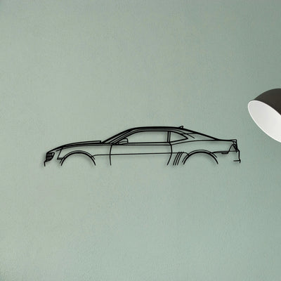 Camaro SS 2011 Classic Silhouette Metal Wall Art - Tinvibe