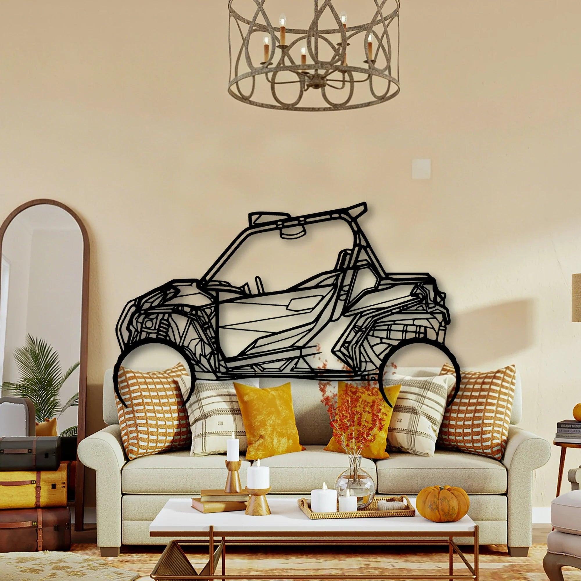 CAN AM Maverick 1000R Classic Silhouette Metal Wall Art - Tinvibe