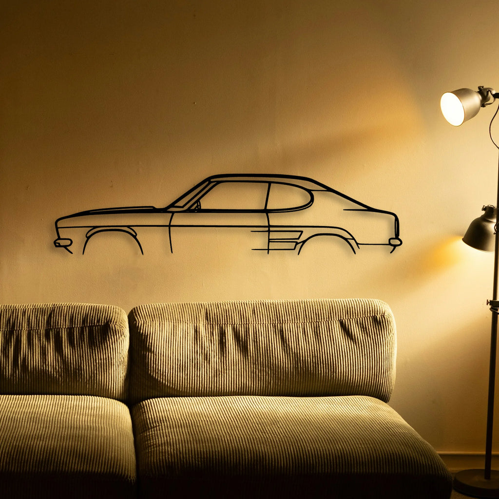 Capri 1969 Classic Silhouette Metal Wall Art - Tinvibe