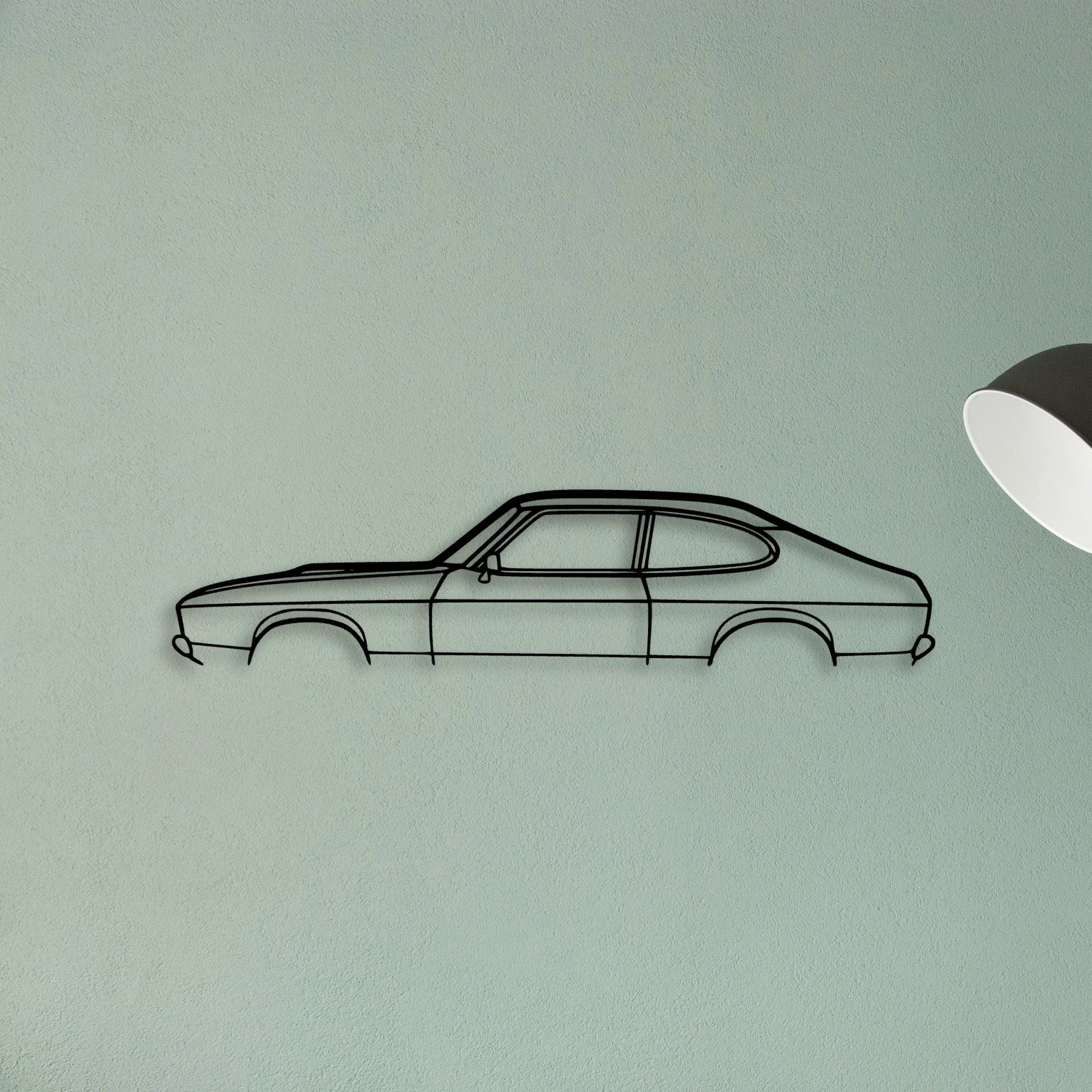 Capri 1976 Classic Silhouette Metal Wall Art - Tinvibe
