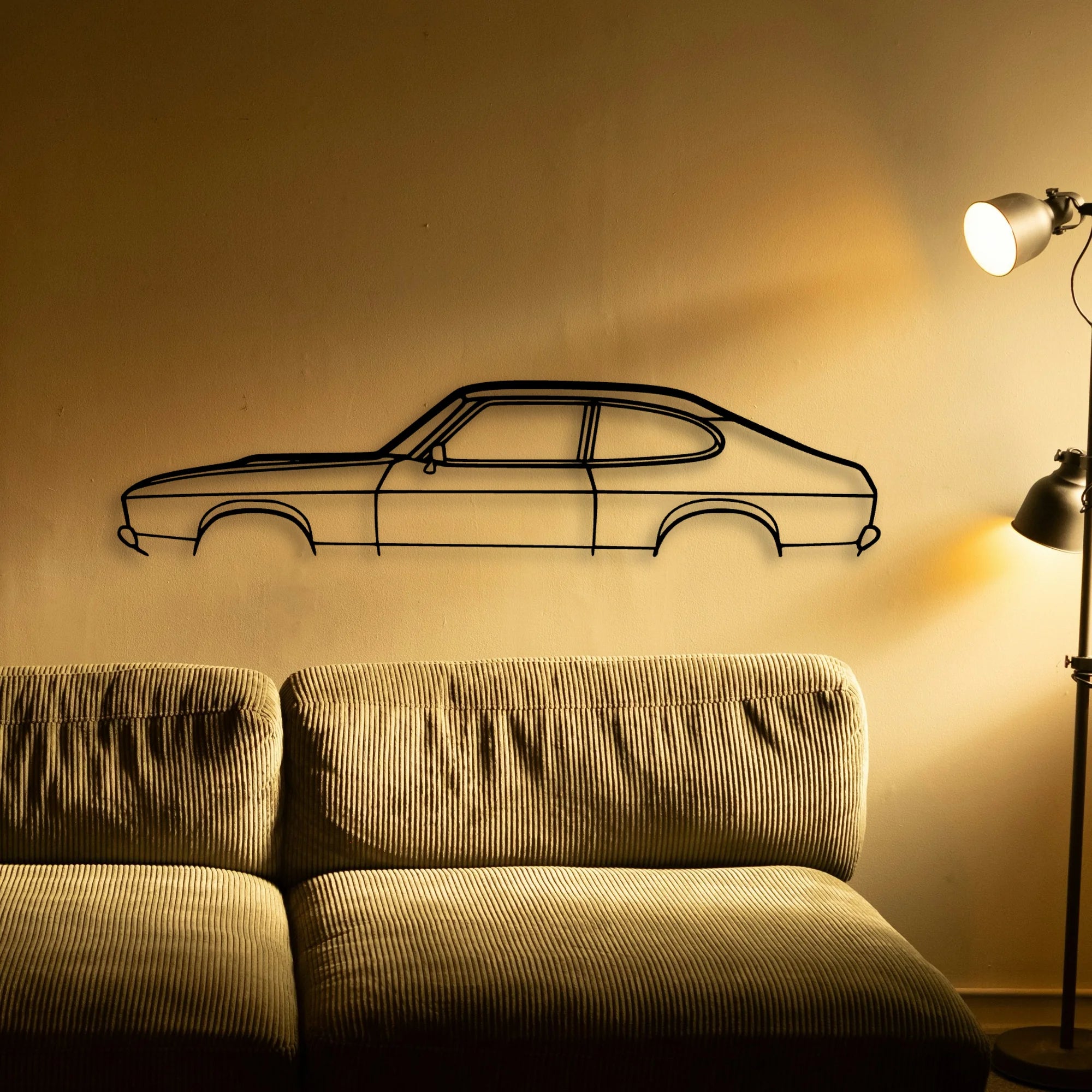 Capri 1976 Classic Silhouette Metal Wall Art - Tinvibe