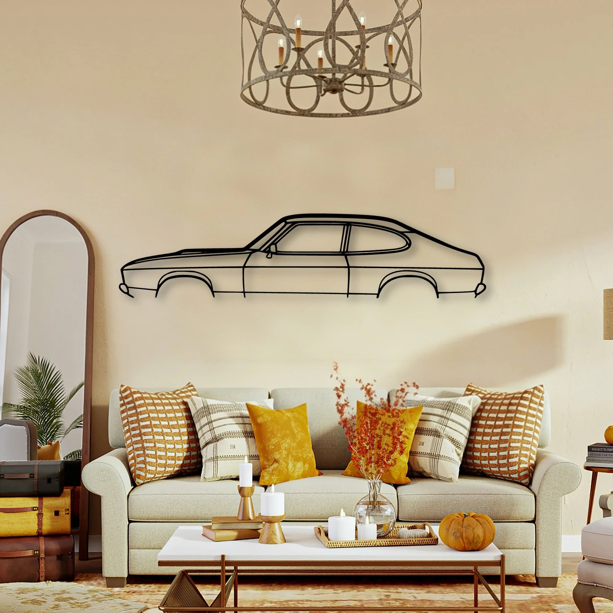 Capri 1976 Classic Silhouette Metal Wall Art - Tinvibe