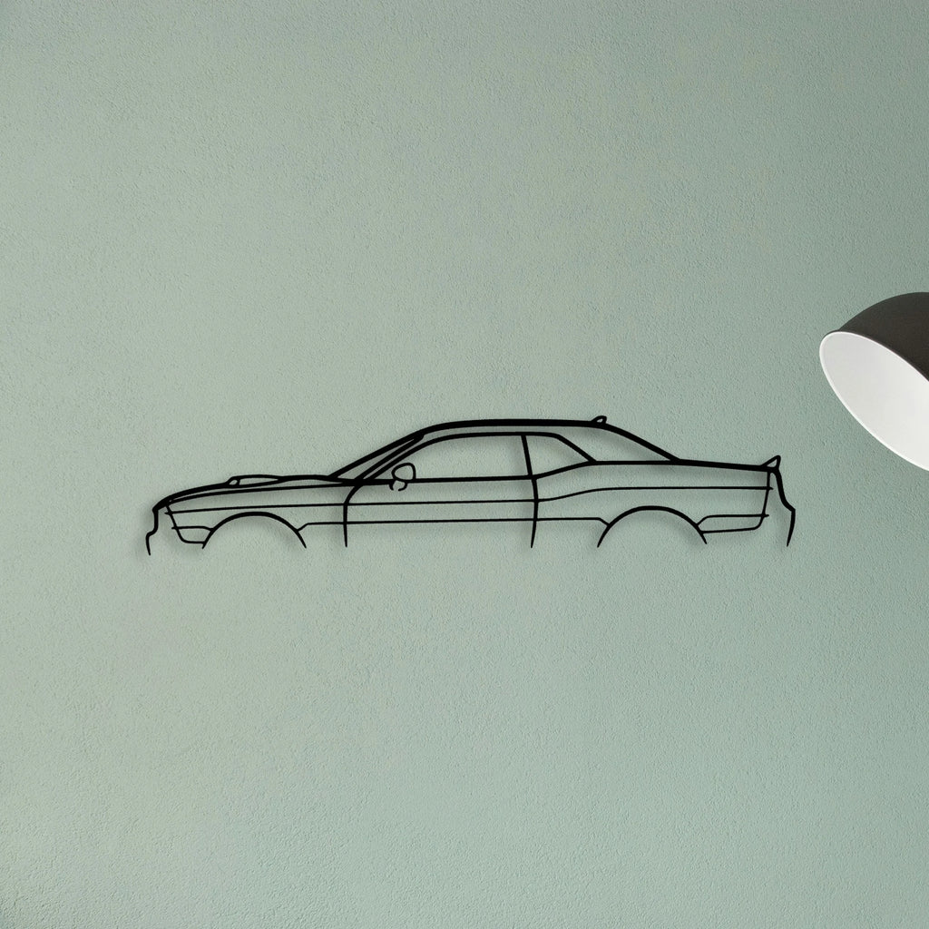 Challenger Scatpack Classic Silhouette Metal Wall Art - Tinvibe
