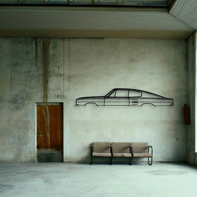 Charger 1966 Classic Silhouette Metal Wall Art - Tinvibe