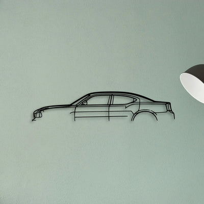 Charger 2008 Classic Silhouette Metal Wall Art - Tinvibe