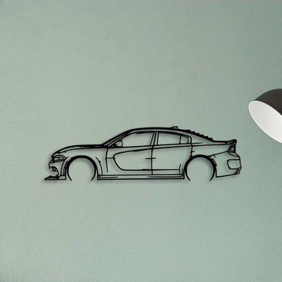 Charger 2022 2 Classic Silhouette Metal Wall Art - Tinvibe