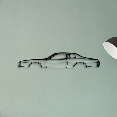 Charger SE 1973 Classic Silhouette Metal Wall Art - Tinvibe