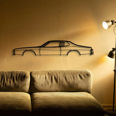 Charger SE 1973 Classic Silhouette Metal Wall Art - Tinvibe