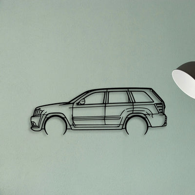 Cherokee SRT8 2006 Classic Silhouette Metal Wall Art - Tinvibe