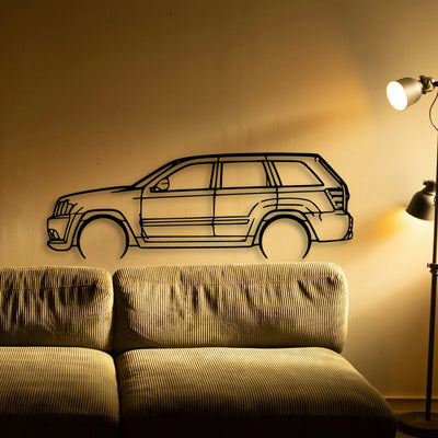 Cherokee SRT8 2006 Classic Silhouette Metal Wall Art - Tinvibe