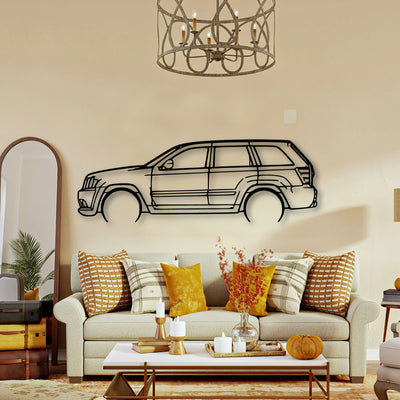 Cherokee SRT8 2006 Classic Silhouette Metal Wall Art - Tinvibe