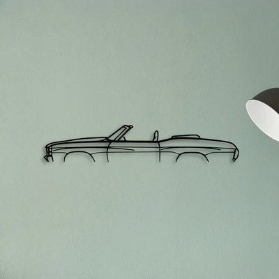 Chevelle Convertible 1971 Classic Silhouette Metal Wall Art - Tinvibe