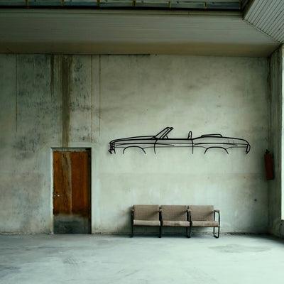 Chevelle Convertible 1971 Classic Silhouette Metal Wall Art - Tinvibe