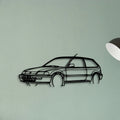 Civic 1990 Angle Classic Silhouette Metal Wall Art - Tinvibe